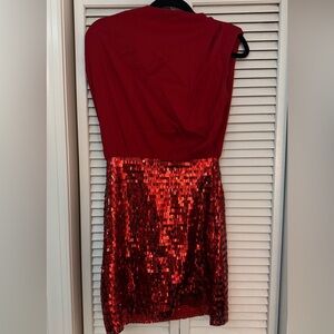 Astr Scarlet Sequin Mini Dress